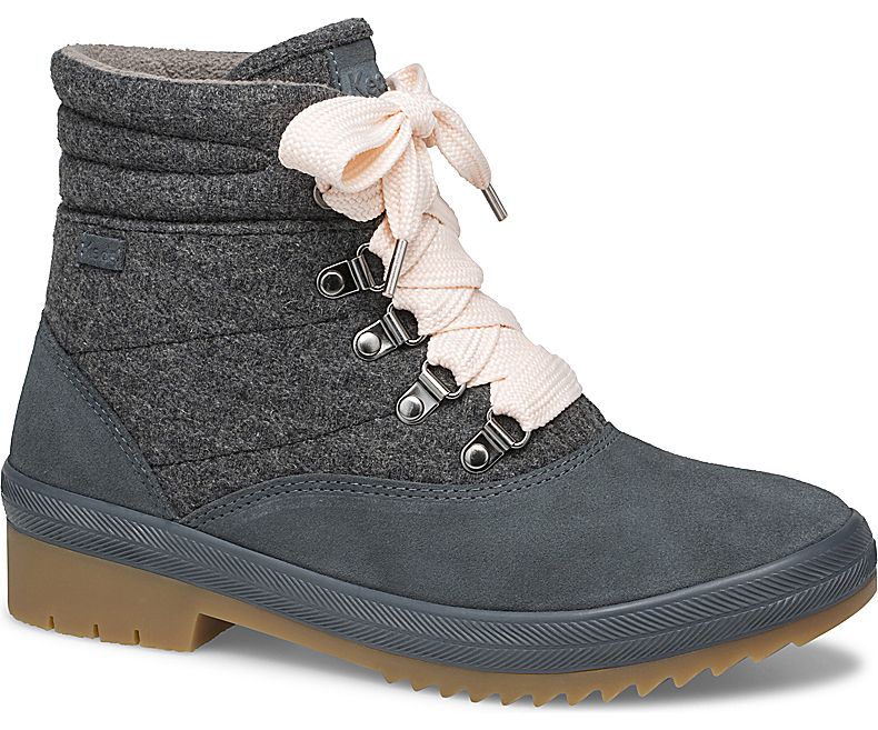 Keds Womens Blue Grey High Tops Boots - Keds Camp Water 958XFZDQS